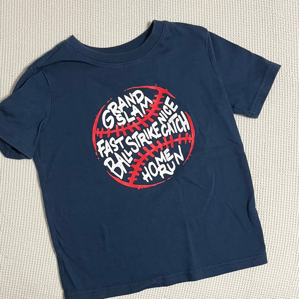 Jumping Beans Navy Blue Baseball Graphic Tee